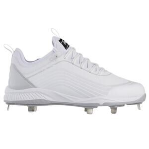 Rawlings Mens Bullpen Low Baseball Cleats Size 13 White Gray Metal NWOB